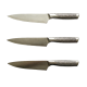 3-Piece Dot Pattern Stainless Steel Knife Set
